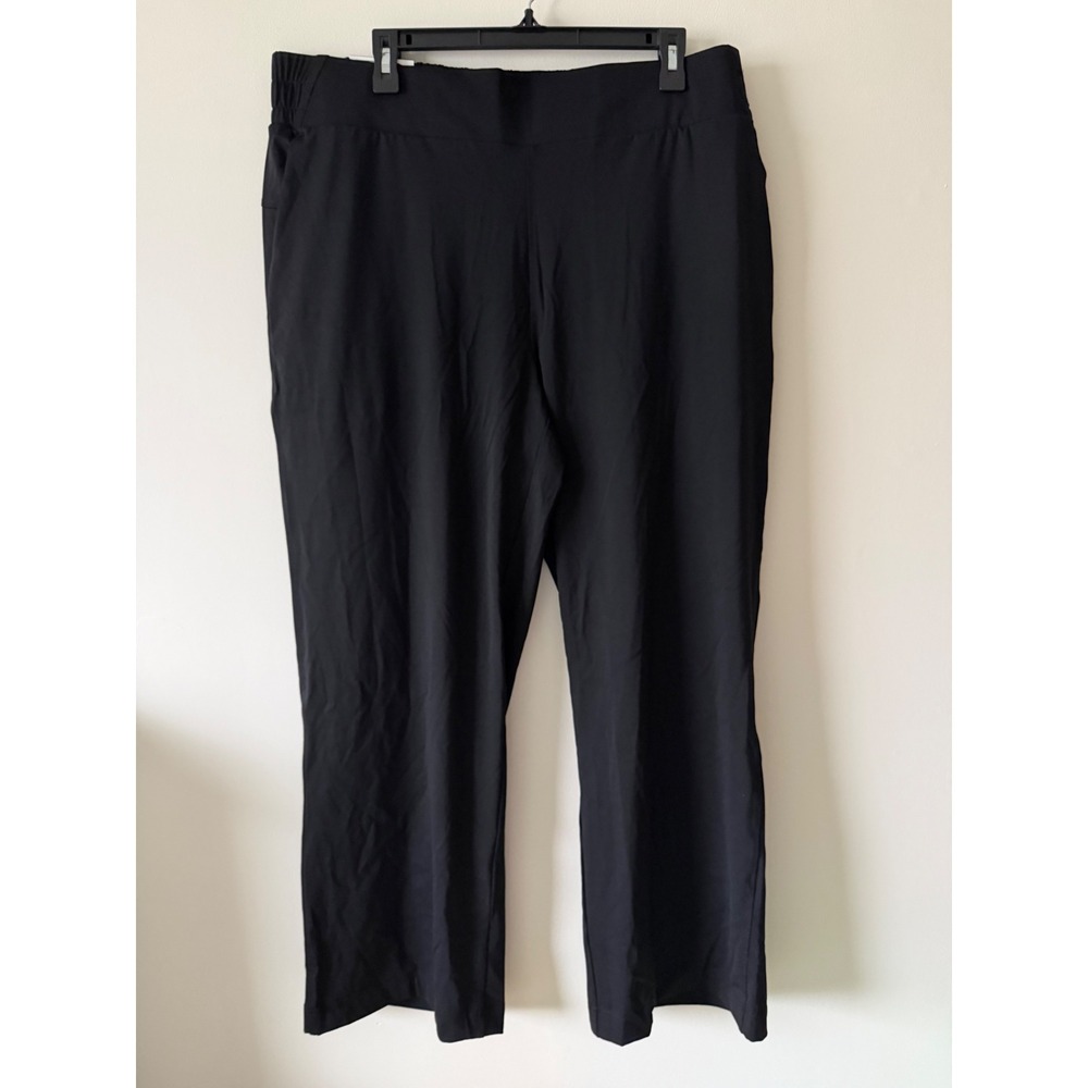Member's Mark Womens Travel Wide Leg Pant Black XXL New With Tags